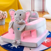 Fauteuil Animal Enfant Coussin Chaise Bébé Décoration Chambre Canapé Enfant Apprenez à Asseoir, éléphant gris