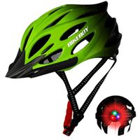 Casque vélo,casque de cyclisme pour adultes, taille universelle, avec mentonnière réglable, lumière d'avertissement- 09[F3218846]