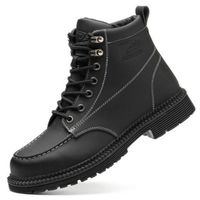Chaussures de sécurité Homme hautes chaussures de protection Kevlar chaussures de travail résistantes à l'usure et antidérapantes