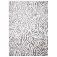 TAPISO Tapis Salon Poils Ras Valley Gris Crème Abstrait Polyester Intérieur 160x220 cm