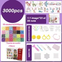 3000 Pcs 24 Couleurs  Perles de Recharge  Nacrées Teint pour DIY  Art Crafts Jouets pour Enfants Perles Classiques et Bijoux( 5mm)