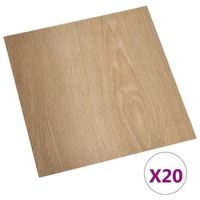 Gift-CESAR Planches de plancher autoadhésives 20 pcs PVC 186 m² Marron 7412647482638