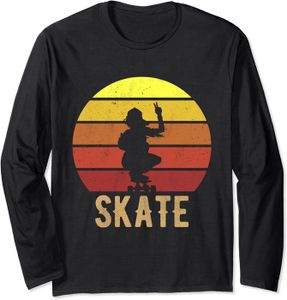 SKATEBOARD - LONGBOARD skateboard vintage rétro skateboarder skate girl Manche Longue.[Z587]