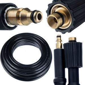 Tuyau Nettoyage Canalisation AIM Tools 30m - 5800 PSI, Kit Avec Buses Pour Nettoyeur Haute Pression - Raccord M22 14mm