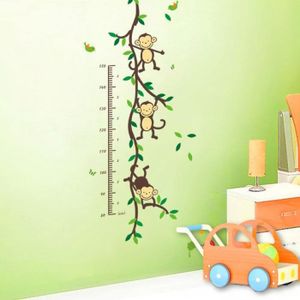 Newin Star Wall Sticker Jungle Animaux Sauvages Ramifi/ée Toise de Mesure Mural Wall Sticker Stickers pour Les Enfants d/écoration Enfant Chambre