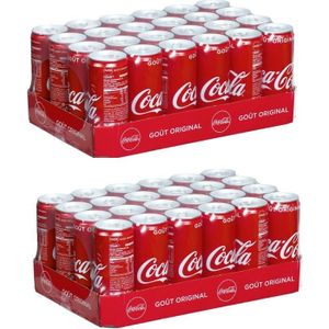 SODA-THE GLACE Coca Cola PACK XXL 48 unités de 330ml, canettes slim