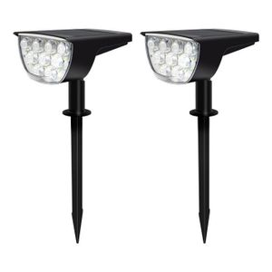 LAMPE DE JARDIN  Leytn® 2Pcs Lampe de jardin Solaires Spot d'extéri