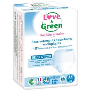 FUITES URINAIRES -Love & Green Sous-Vêtements Absorbants Nuit Fuite