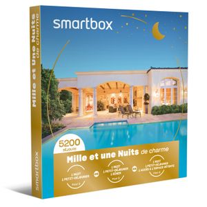 COFFRET SÉJOUR Smartbox - Mille & une nuits de charme - Coffret Cadeau | 5200 séjours : hôtels 3* à 4*, domaines, maisons d’hôtes et hébergements i