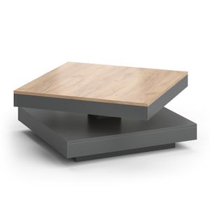 TABLE BASSE Vicco Table basse Elias, Anthracite, 70 x 34 cm