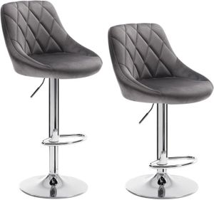 Tabouret en Similicuir r/églable avec Dossier,Blanc WOLTU/® BH19ws-1,1X Tabouret de Bar avec Bien Assise rembourr/ée