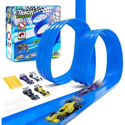 Train électrique - BLEOSAN - Train Électrique Avec Circuit - 51 pièces - USB rechargeable - Pistes modulables - Jeux - Jouets