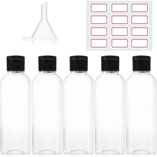 Kit 6 Bouteilles De Voyage Transparentes - Approuvé Sécurité Aéroport, Idéal Vacances