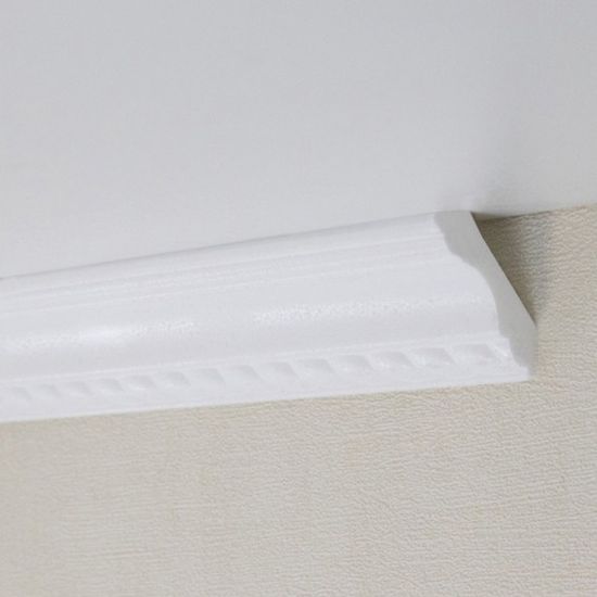 PROVISTON Moulure No. 3 plafond Polystyrène 46 x 46 x 2000 mm Blanc