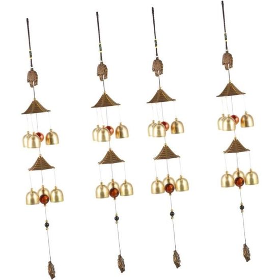 CARILLON A VENT,3--Pendentif suspendu en corde de coton, arc en ciel