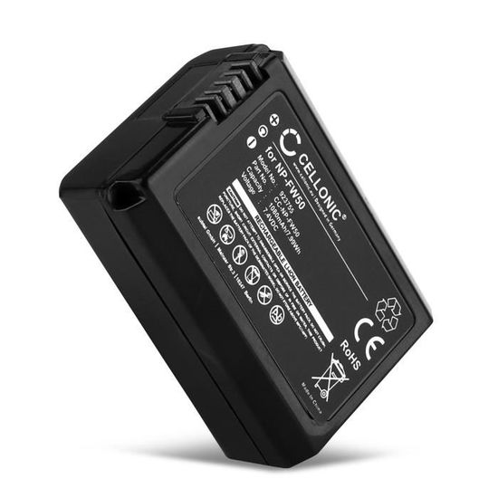 Batterie pour appareil photo Sony Alpha 6000 (A6000), A6300, A6500,