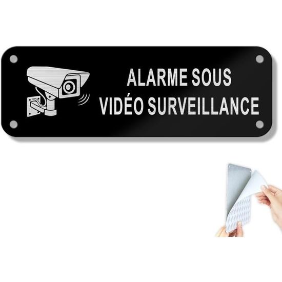 Panneau Maison Sous Vidéo Surveillance Alarme Adhésif Aluminium Brossé — free download
