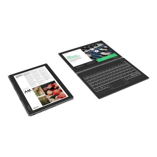 Lenovo Yoga Book C930 ZA3S Tablette conception inclinable Core i5 7Y54 - 1.2 GHz Win 10 Familiale 64 bits 4 Go RAM 256 Go SS40