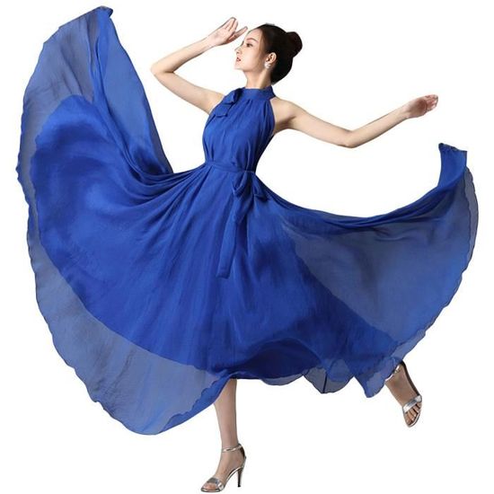 Robe Bohème Femme Sans Manches à Volants - Longue, Fluide, Bretelles Spaghetti Pour Plage, Vacances Ou Tous Les Jours