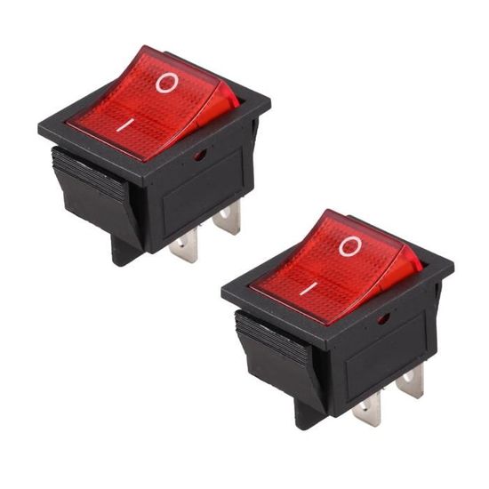 Lot De 4 Interrupteurs à Bascule Unipolaires - 6 Broches, AC 15A/250V - Pour Contrôle Instruments électriques