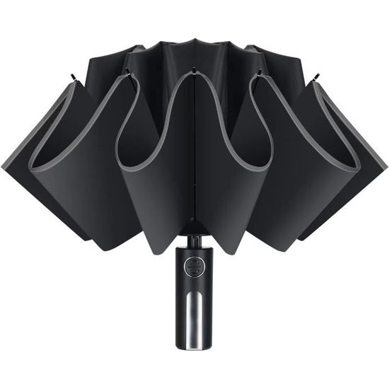 Trenovo Lot de 2 parapluies inversés coupe-vent - Compact à l'envers - Portable - Grand parapluie pliable - UV - Automatique - Pour sac à dos de voiture