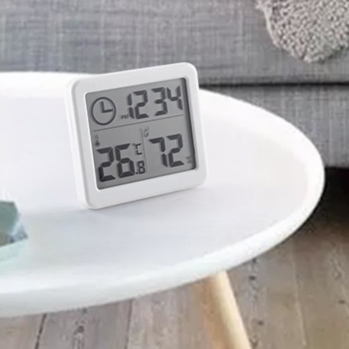 Numérique LCD Thermomètre Hygromètre Humidimètre Salle Température Intérieure Horloge G591