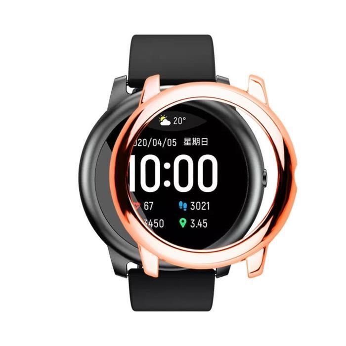 MONTRE OUTDOOR Protecteur d'écran de cadre de protection de boîtier en PC Electroplate pour Xiaomi Haylou-solar LS05 bg822 SDF822