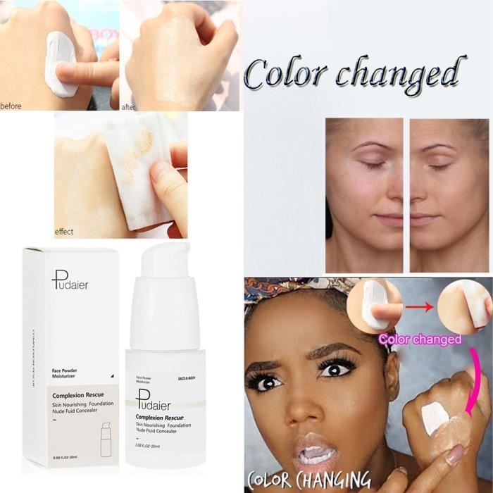 Fond de teint changeant de couleur Base de maquillage Nude Face Liquid Cover Concealer 30ml Base469