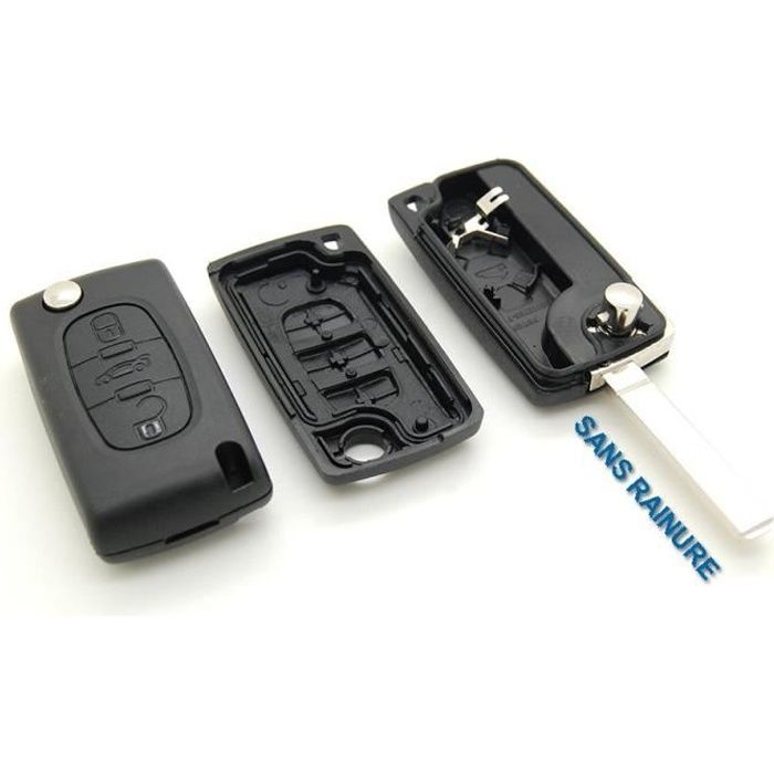 Coque clé 3 bouton Coffre Citroen C4 Picasso