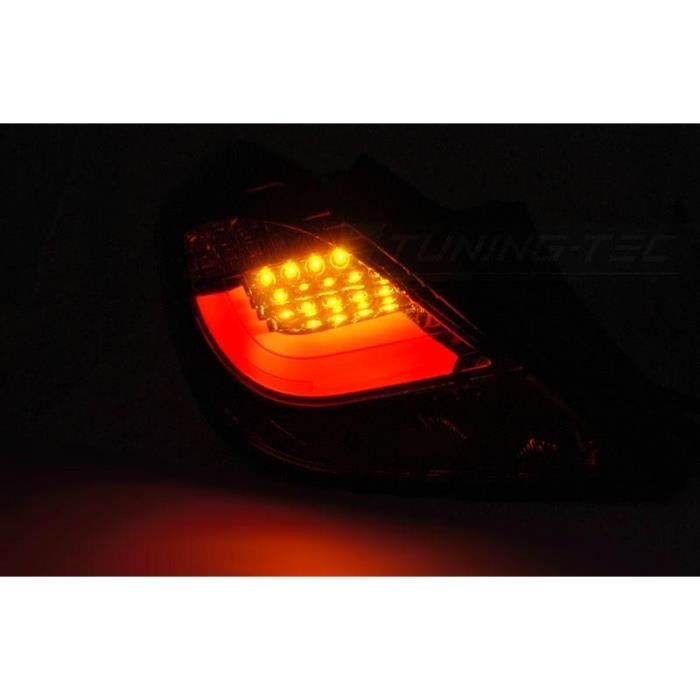 Paire de feux arriere Opel Corsa D 06-14 LED BAR Fume