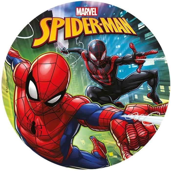 Disque Azyme Sans Sucre Spiderman 20 cm