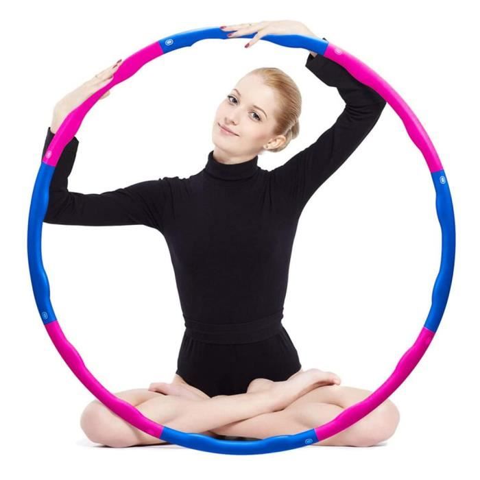 Hula Hoop Fitness, Hula Hoop Adulte Démontable avec Mousse, Professional Hula Hoop Adulte Fitness 1,2 kg, Largeur réglable (19-35 in