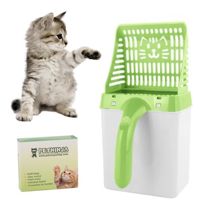 Toilettage Hygiène,Pelle à litière pour chats utile,Outil de nettoyage rapide et facile des animaux de compagnie,boule - green #B