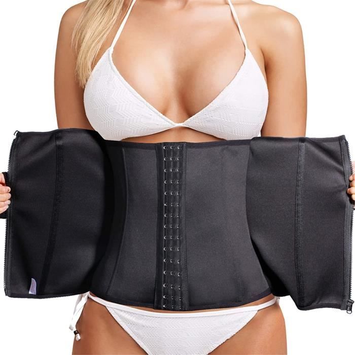 Ceinture de Sudation Femme,Femme Gaine Amincissant,Corset Serre, Taille Body Sculptant,pour Ventre Plat Minceur Shapewear(noir,S)