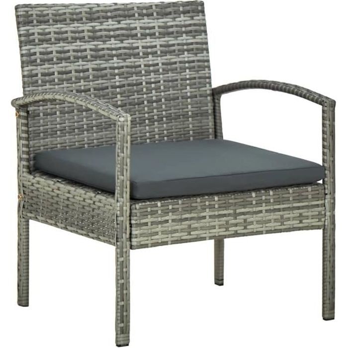 😋7939EXCELLENT qualité - Chaise de jardin avec coussin Fauteuil de Jardin -Chaises de jardin Chaise de terrasse- Chaise Fauteuil Co