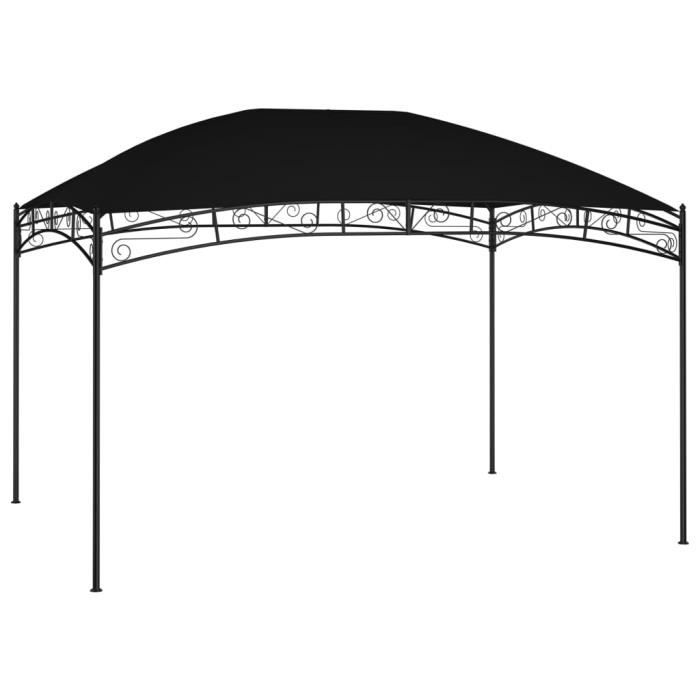 TENDANCES 2021 - Tonnelle Barnum de Reception - Tente Pavillon - Rapide à Installer - 4x3 m Anthracite 180 g-m² GIF21627