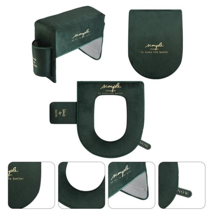 1 Ensemble WC Couverture Siège de Toilette Coussin de de Tapis housse de siege - couvre siege confort conducteur passager