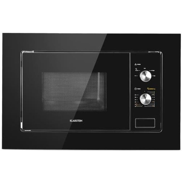 Micro-ondes encastrable - Luminance - 20L - 800W - Décongélation - encastrable - 5 vitesses Plateau 24,5cm - noir