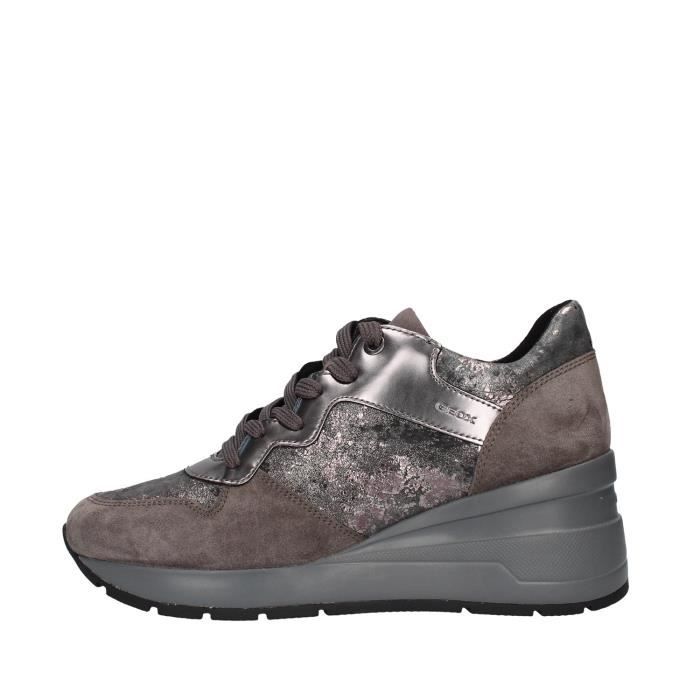 Geox D828LC0MA22 chaussures de tennis faible Femme GRIS