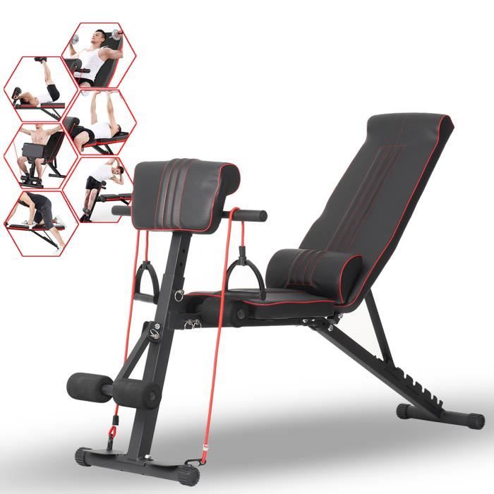 Banc de musculation réglable abdominaux et dorsaux Banc d'entraînement maison