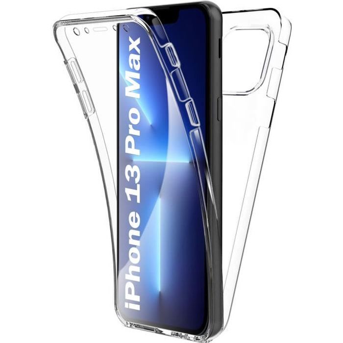 Coque pour iPhone 13pro max, 360 Degres Protection Integral Anti Choc,Transparente Ultra-Mince Silicone Coque pour iPhone 13 pro max