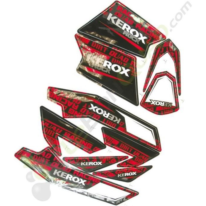 Kit décoration KEROX ROCK ROUGE de pocket quad