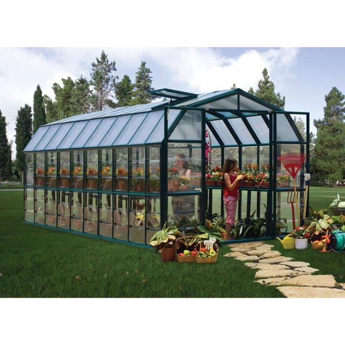 PALRAM Serre de jardin Grand Gardener 16,5 m² - Aluminium et polycarbonate