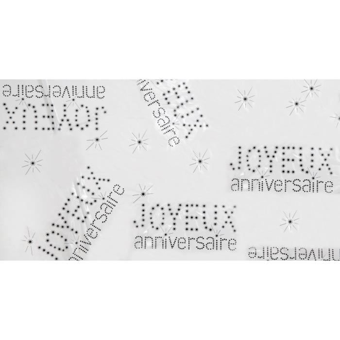 Nappe anniversaire blanche (x1) REF/5180