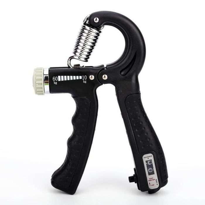 Le noir 560kg Ajustable Lourd Grip Fitness Hand Exerciser Grip Entraînement Intensité Printemps Doigts Pinch Poignet Expander M48686