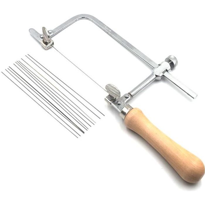 Scie Professionnelle Ajustable Arc Bois Manche de Bijoux Cadre de Scie Outils de Main Cadre de Scie Bijoutier