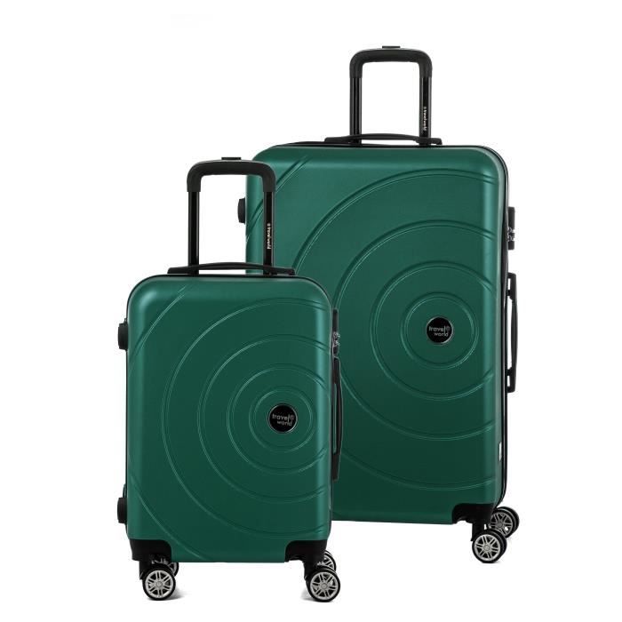 TRAVEL WORLD Ensemble de 2 valises 55/75cm Sapin