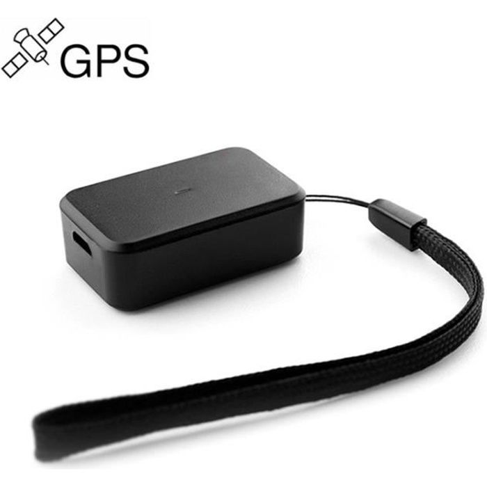 Mini Traceur Gps Voiture Tracker Wifi Lbs Enfant Personnes âgées Dragonne Noir - Yonis
