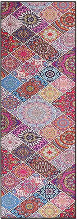 Tapis D'entrée Moderne 80x150 Cm Motif Feuilles - Paillasson Antidérapant Lavable Pour Intérieur - Couleur Taupe, Doux Et Résistant - 6