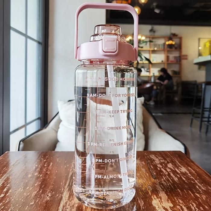 Gourde deau potable 2L gourde de sport gourde avec paille